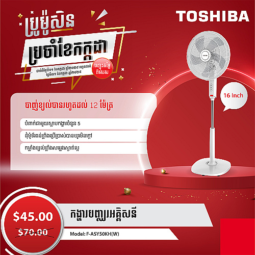 Toshiba Electric Fan 16 inch